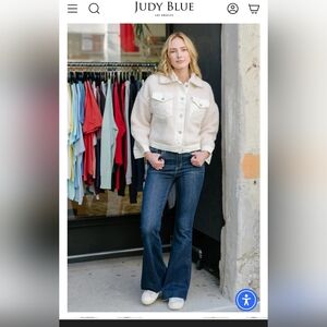 Judy Blue Lily High Rise Raw Edge Dark Wash Jeans